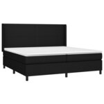 vidaXL Sommier à lattes de lit matelas LED Noir 200x200 cm Tissu