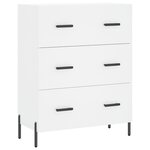 vidaXL Buffet haut Blanc 69 5x34x180 cm Bois d'ingénierie