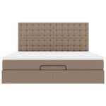 VidaXL Cadre de lit ottoman et matelas cappuccino 160x200cm similicuir