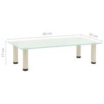 vidaXL Meuble TV Givré 60x35x17 cm Verre trempé