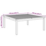 vidaXL Table basse Marron 110 x 110 x 45 cm Bois de teck solide