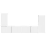 vidaXL Ensemble meuble TV 4 Pièces Blanc Bois d'ingénierie