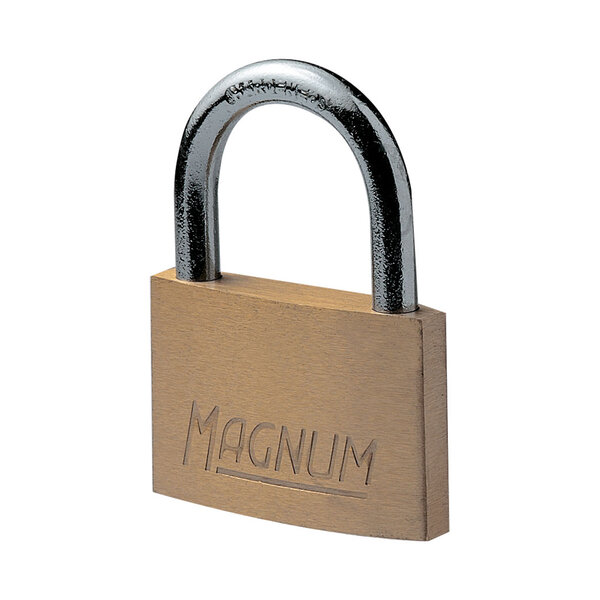 Cadenas Magnum en Laiton Massif et à Clé  Doré  6 6 x 5 x 1 1 cm