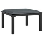 vidaXL Salon de jardin 8 Pièces noir et gris résine tressée