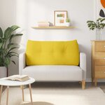 vidaXL Coussin de Dos Jaune clair 100 x 24 x 50 cm tissu