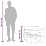 vidaXL Canapé d'angle de jardin 70x70x67 cm bois de pin imprégné