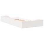 vidaXL Cadre de lit surélevé Blanc 90 x 190 cm Bois massif en pin