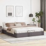vidaXL Cadre de lit ottoman sans matelas gris 180x200 cm similicuir
