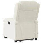 vidaXL Fauteuil de massage inclinable Crème Velours