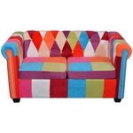 vidaXL Ensemble de canapés Chesterfield 2 Pièces tissu