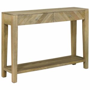 vidaXL Table console avec tiroir Gris naturel 110 x 30 x 80 cm