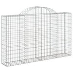 vidaXL Paniers à gabions arqués 25 Pièces 200x30x120/140 cm Fer galvanisé