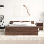 vidaXL Cadre de lit sans matelas chêne marron 150x200 cm