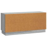 vidaXL Meuble TV 102 x 34 5 x 47 cm Sonoma gris Bois d'ingénierie