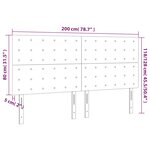 vidaXL Têtes de lit 4 Pièces Gris foncé 100x5x78/88 cm Velours