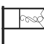 vidaXL Tête de lit métal noir 90 cm