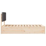 vidaXL Cadre de lit avec tête de lit rembourrée Gris foncé 80 x 200 cm