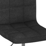 vidaXL Chaises pivotantes à manger lot de 6 Noir Tissu