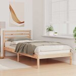 vidaXL Cadre de lit Marron 100 x 220 cm Bois massif en pin