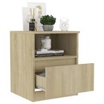 vidaXL Tables de chevet 2 Pièces Chêne sonoma 40x40x50 cm Aggloméré