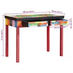 vidaXL Bureau 100x50x75 cm en bois de mangue solide