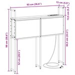vidaXL Tête de lit de rangement Chêne noir 90 cm Bois d'ingénierie