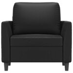 vidaXL Fauteuil Noir 60 cm Similicuir
