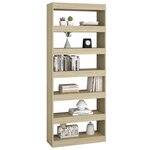 vidaXL Bibliothèque/Séparateur de pièce Chêne sonoma Bois d'ingénierie