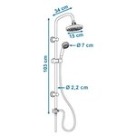 Rousseau colonne de douche sans robinet sonora
