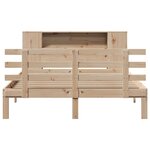 vidaXL Lit bibliothèque sans matelas 135x190 cm bois de pin massif