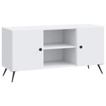 vidaXL Meuble TV Blanc 102 x 34 5 x 50 cm Bois d'ingénierie