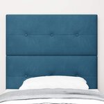 vidaXL Tête de lit avec tête de lit Bleu foncé 90 cm Cuir synthétique