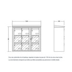 Bloc collectif Leabox  3x3  grade 3  simple face  extérieur  fixation murale  gris poussière ral 7037 finition brillante