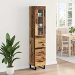 vidaXL Haut Armoire Bois Ancien 34 5 x 34 x 180 cm Bois d'ingénierie