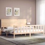 vidaXL Cadre de lit sans matelas bois massif de pin