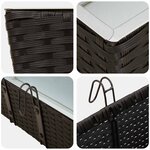 vidaXL Garde-Corps 2 pc Noir 50 x 17 x 17 cm métal