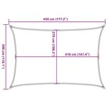 vidaXL Voile d'ombrage 160 g/m² rectangulaire orange 3x4 5 m PEHD