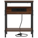 vidaXL Cabinet de chevet Chêne marron 38 x 30 x 48 cm