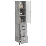 vidaXL Ensemble de Meubles 2 Pièces Gris béton 33 x 34 5 x 90 cm
