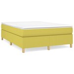 vidaXL Cadre de lit sans matelas vert 140x190 cm tissu