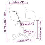 vidaXL Chaise pivotante de bureau Jaune clair Tissu