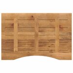 vidaXL Dessus de bureau avec courbe 80x50x2 5 cm manguier massif brut