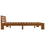 vidaXL Cadre de lit avec tête de lit marron miel bois de pin massif