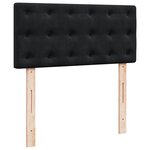vidaXL Sommier à lattes de lit avec matelas noir simple velours