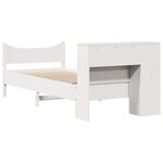 vidaXL Cadre de lit sans matelas blanc 75x190 cm bois de pin massif