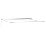 vidaXL Cadre de auvent manuel Réglable Blanc 4 × 3 m Acier