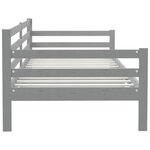 vidaXL Lit Gris Bois de pin massif 90x200 cm