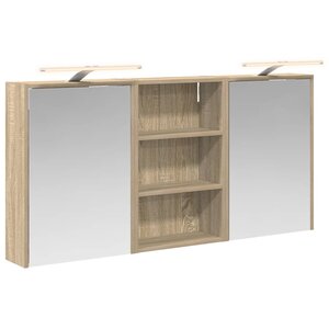 vidaXL Ensemble de Meubles de Salle de Bain 3 Pièces 126 x 16 x 62.5 cm