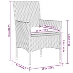vidaXL Ensemble à manger de jardin avec coussins 7 Pièces rotin et verre