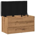 vidaXL Banc de rangement chêne artisanal 82x42x45 cm bois d'ingénierie
